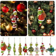 Detailed information about the product 18pcs Christmas Tree Decoration Pendant, Cute Acrylic Green Hair Monster Christmas Ornament Christmas Tree Decoration