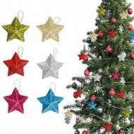 Detailed information about the product 18pcs Christmas Tree Star Glitter Acrylic Pendant Funny Accessories Christmas Pendants Hanging