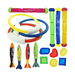 18Pcs Diving Pool Toys for Kids, Swimming Pool Toy, Includes 4 Pool Rings, 4 Diving Sticks, 4 Bandits, 6 Treasures Underwater Swim Pool Games for Ages 8-12. Available at Crazy Sales for $19.95