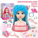 19 PCS Dolls Makeup Head Playset Toy Set Beauty Mannequin Head Easy to Maintain Pretend Play Kids Toys Hair Styling Doll Glam Lab for Little Artists. Available at Crazy Sales for $29.99