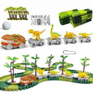 Detailed information about the product 195pcs Dragon Track Racing Toy Magical Train Set Bend Flexible Race Track Flash Light Car Educational Toys For Kids Gift