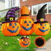 1.9m Halloween Inflatables Outdoor Pumpkin Combo With Wizard Hat Blow Up Yard Decoration With LED Lights Built-in For Holiday Party Yard Garden.. Available at Crazy Sales for $69.99