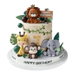 19pcs Safari Animal Cake Topper, Jungle Wild Cake Toppers with Leaves Balls Cake Decorations for Birthday Party Decorations, Safari Animal Style. Available at Crazy Sales for $24.95