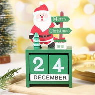 Detailed information about the product 1pc, Christmas Calendar, Countdown Widget Santa Claus Christmas Wooden Cartoon Santa Window Decoration, Festivals , Room , Home Decor