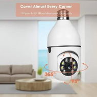 Detailed information about the product 1PC Wireless Light Bulb Camera with 1080p Resolution and 360Â° Coverage, Night Vision Real-time Motion Detection