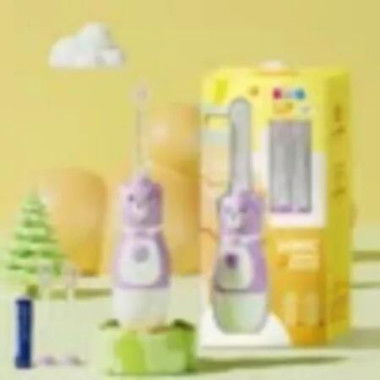 1pcs Battery Powered Light Up Kids Electric Toothbrush LED Christmas Gift Purple Color