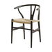 1x Artiss Dining Chair Wooden Rattan Wishbone Black. Available at Crazy Sales for $179.95