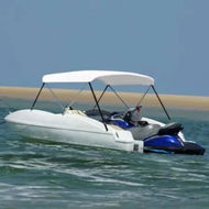 Detailed information about the product 2 Bow Bimini Top White 180x130x110 cm