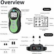 Detailed information about the product 2-Dog Remote Control Dog Training Collar: Waterproof, Rechargeable, and with 4 Modes for Large, Medium, and Small Dogs(Green)