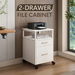 2 Drawer File Cabinet Filing Office Home Storage Furniture Modern White Wood Vertical Rolling Document Organiser Open Shelf for Letter A4 Legal Size. Available at Crazy Sales for $99.95