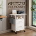 2 Drawer File Cabinet Office Home Filing Storage Furniture White Modern Wood Rolling Vertical Document Organiser Open Shelf for Letter Legal A4 Size. Available at Crazy Sales for $99.95