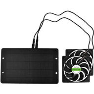 Detailed information about the product 2 Fans 10W 4.7inch Dual Fans Solar Panel Kit 4m Extention Cord Energy Saving Ventilator Chicken Coop Greenhouse Shed Ventilation Cooling