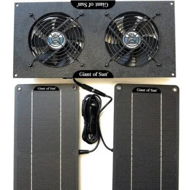 Detailed information about the product 2 Fans 10W Dual Fans Dual Solar Panels Kit 4m Extention Cord Energy Saving Ventilator Chicken Coop Greenhouse Shed Ventilation Cooling