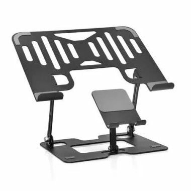 2 in 1 Adjustable Laptop Tablet And Phone Stand,Aluminum Alloy Carbon Steel Laptop Holder Fit Most Of Laptop And Tablet