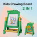 2 in 1 Art Easel for Kids, Building Blocks, Drawing Board with Painting Accessories Green. Available at Crazy Sales for $39.95