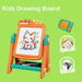 2 in 1 Art Easel for Kids, Building Blocks, Drawing Board with Painting Accessories Orange Color. Available at Crazy Sales for $39.95