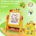 2 in 1 Art Easel for Kids, Building Blocks, Drawing Board with Painting Accessories Yellow. Available at Crazy Sales for $39.95