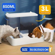 Detailed information about the product 2 In 1 Auto Cat Feeder Kit Gravity 3L Dog Food Bowl Pet Water Dispenser Automatic Feeding For Small Medium Large Pets Petscene