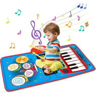 Detailed information about the product 2 In 1 Baby Musical Piano Keyboard And Drum For Toddlers Early Education Portable Tactile Musical Play Mat