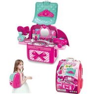 Detailed information about the product 2 In 1 Backpack Makeup Toy Pretend Play Makeup Kit for Little Girls Princess Real Washable Pretend Play Cosmetic Set Toys
