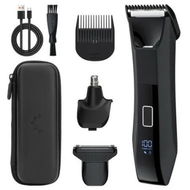 Detailed information about the product 2-in-1 Body Hair Groomer and Groin Hair Shaver for Men Dual-Head Trimmer for No-Nick Shaving, Smooth Grooming, IPX7 Waterproof, LED Display
