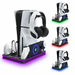 2 in 1 Cooling Station and Charging Stand with RGB LED, Player Magnetic Charger,PS5 Accessories- Black. Available at Crazy Sales for $49.99