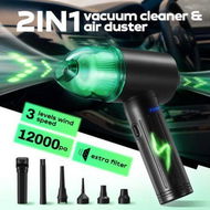 Detailed information about the product 2 in 1 Cordless Car Vacuum Cleaner Air Duster Vehicle Interior Cleaning Kit Suction Blower Vac Portable Handheld Type-C Fast Charge 12kpa