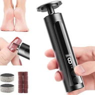 Detailed information about the product 2 in 1 Electric Foot Callus Remover and Nail Filer, Cordless Foot Grinder with Digital Screen and 9 Adjustable Speeds, Black