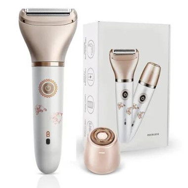 2 in 1 Electric Razor for Women,Hair Remover for Face, Legs and Armpits, Portable Waterproof Bikini Trimmer Wet and Dry