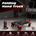 2 in 1 Folding Hand Truck Heavy Duty Convertible Flatbed Trolley Platform Cart 150kg Portable Dolly Adjustable Handle Bungee Cords for Moving Shopping. Available at Crazy Sales for $149.95