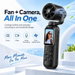 2 In 1 Handheld Fan And Video Camera 16X Zoom Rotating Gimbal 2000mAh Rechargeable Vlogging Camera For Travel Outdoor Recording. Available at Crazy Sales for $34.99
