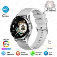 Detailed information about the product 2 in 1 Headset NFC Smart Watch TWS Wireless Bluetooth Earphone Body Monitoring TestingSport Fitness Color Silver Gray