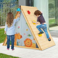 Detailed information about the product 2-in-1 Kids Play Tent With Wooden Climbing Triangle