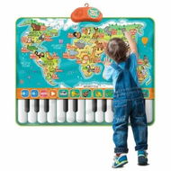 Detailed information about the product 2-in-1 Learning Toys Piano Keyboard Mat + Alphabet & Animals Map- Music Mat, ABC Poster, Interactive Wall Chart for Kids Ages 3+