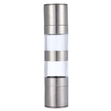 2 In 1 Manual Stainless Steel Pepper Salt Mill Grinder Kitchen Accessory