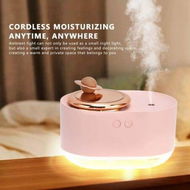 Detailed information about the product 2 in 1 Rotating Planet Misting Humidifier & Night Light Mute Spray Multifunctional Home Humidifiers for Bedroom,Air Humidifier 1200MAH(Pink)