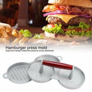 Detailed information about the product 2 In 1 Round Shape Hamburger Presses High Quality Aluminum Alloy Meat Beef Grill Burger Mold Rice Ball Meatloaf Kitchen Tool