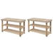 2-in-1 Shoe Rack with Bench Top 2 pcs Solid Wood. Available at Crazy Sales for $99.95