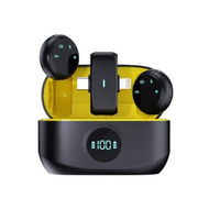 Detailed information about the product 2 in 1 Wireless Lavalier Microphone for iPhone Android, Lapel Mic for Video Recording Streaming Youtube Tiktok, Yellow