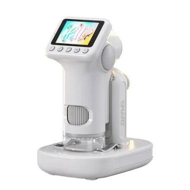 2 Inch Digital Screen Microscopes, Handheld Pocket Microscope with LED Light, Rechargeable Portable Microscope for Boys Girls (White)