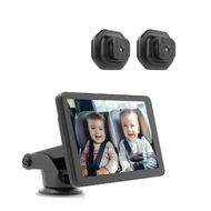 Detailed information about the product 2 Kids Baby Car Camera for Seat, 5 Inch Ultrawide Display with Two Cameras Rear Facing, USB Powered Backseat Camera HD 1080P Easy to Install