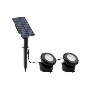 2-Lamp Base Model Solar Underwater LED Light Waterproof Colorful Rockery & Fish Tank Pool Light Adjustable Colors