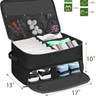 Detailed information about the product 2 Layer Golf Trunk Organizer, Waterproof Car Golf Locker for 2 Pair Shoes, Durable Golf Trunk Storage for Balls,Tees,Clothes,Gloves, Accessories