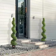 Detailed information about the product 2 Pack 152.4cm Artificial Boxwood Topiary Tree Faux Plant UV Decor In/Outdoor