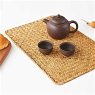 Detailed information about the product 2 Pack 45*30cm Rectangular Woven Placemats, Natural Seagrass Place Mats ,Rattan Wicker Table Mats for Dining Table