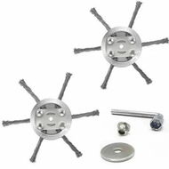 Detailed information about the product 2 Pack 6 Inch Steel Wire Trimmer Head 150mm 6 Blade Replacement For String Trimmer Weed Remover Tool Lawn Mower