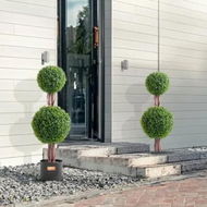 Detailed information about the product 2 Pack 91.4cm Artificial Boxwood Topiary Tree Faux Plant UV Decor In/Outdoor