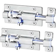 Detailed information about the product 2 Pack Barrel Bolt Latch,Slide Bolt Latch 3 Inches Slide Latch Lock,Thickened Stainless Steel Sliding Lock for Door,Brushed Finish Sliding Bolt Lock,Sliding Bolt Latch with 12PCS Screws