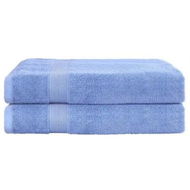 Detailed information about the product 2 Pack Bath Sheets Set Cotton Extra Large Towel Blue