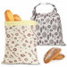 2 Pack Beeswax Bread Bags for Sourdough,Reusable Organic Linen Beeswax Bread Bag for Homemade Sourdough 17 x 12.6 Inches Food Storage Cloth Bag. Available at Crazy Sales for $24.95